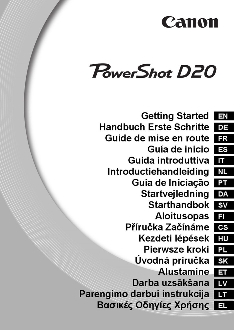 Canon PowerShot D20 Getting started