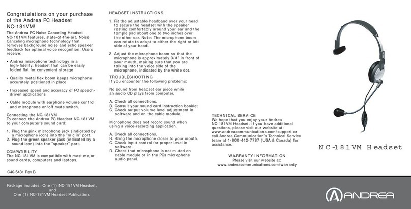 Andrea NC-181VM User manual