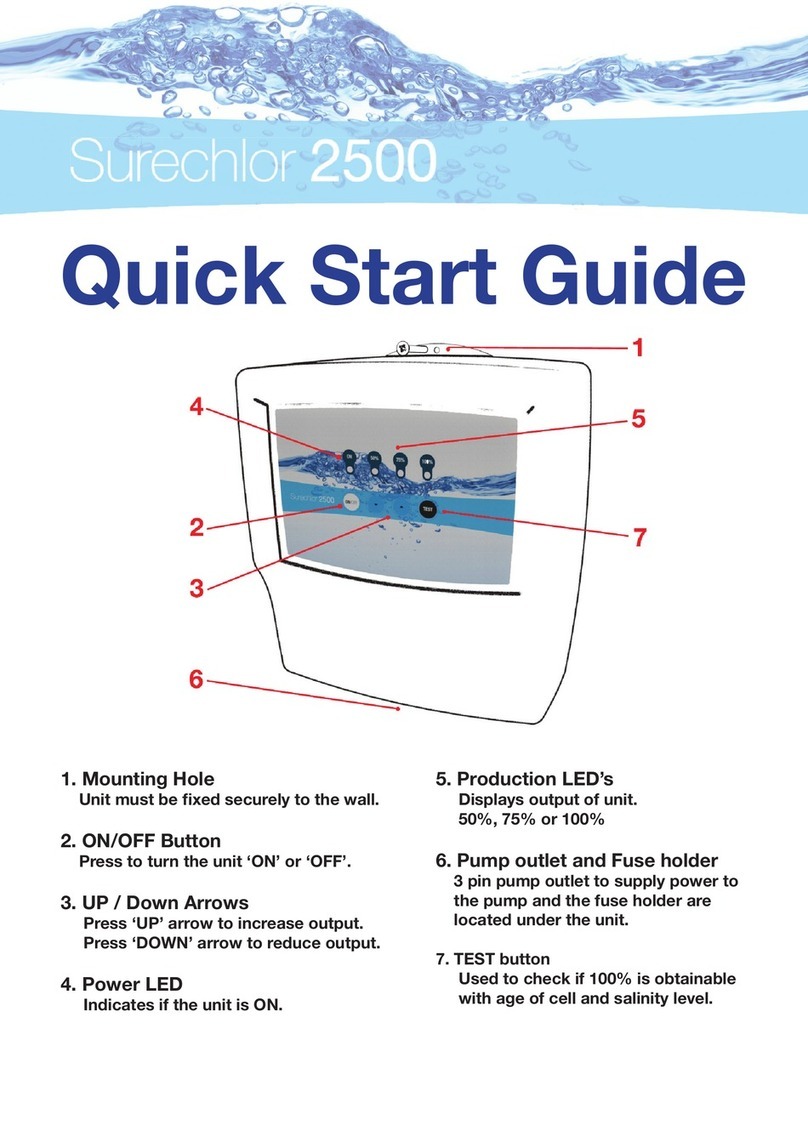 APS Chlorinators Surechlor 2500 quick start guide