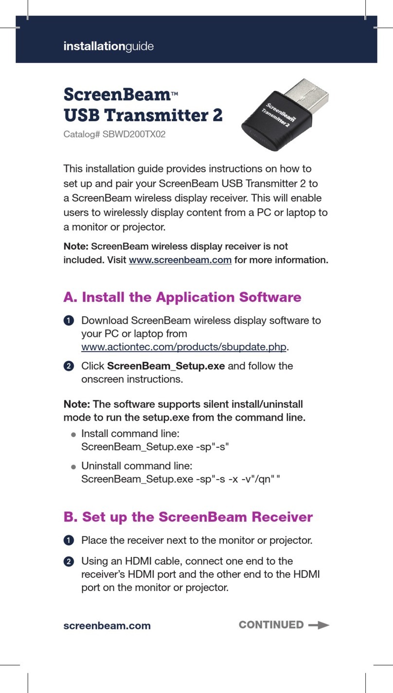 ScreenBeam USB Transmitter 2 installation guide