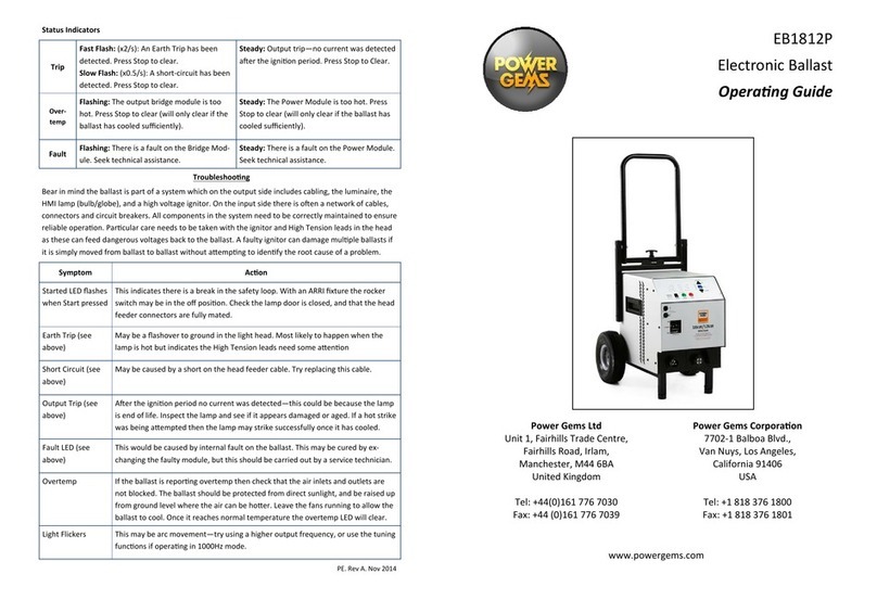 Power Gems EB1812P operating guide Power Gems EB1812P operating guide