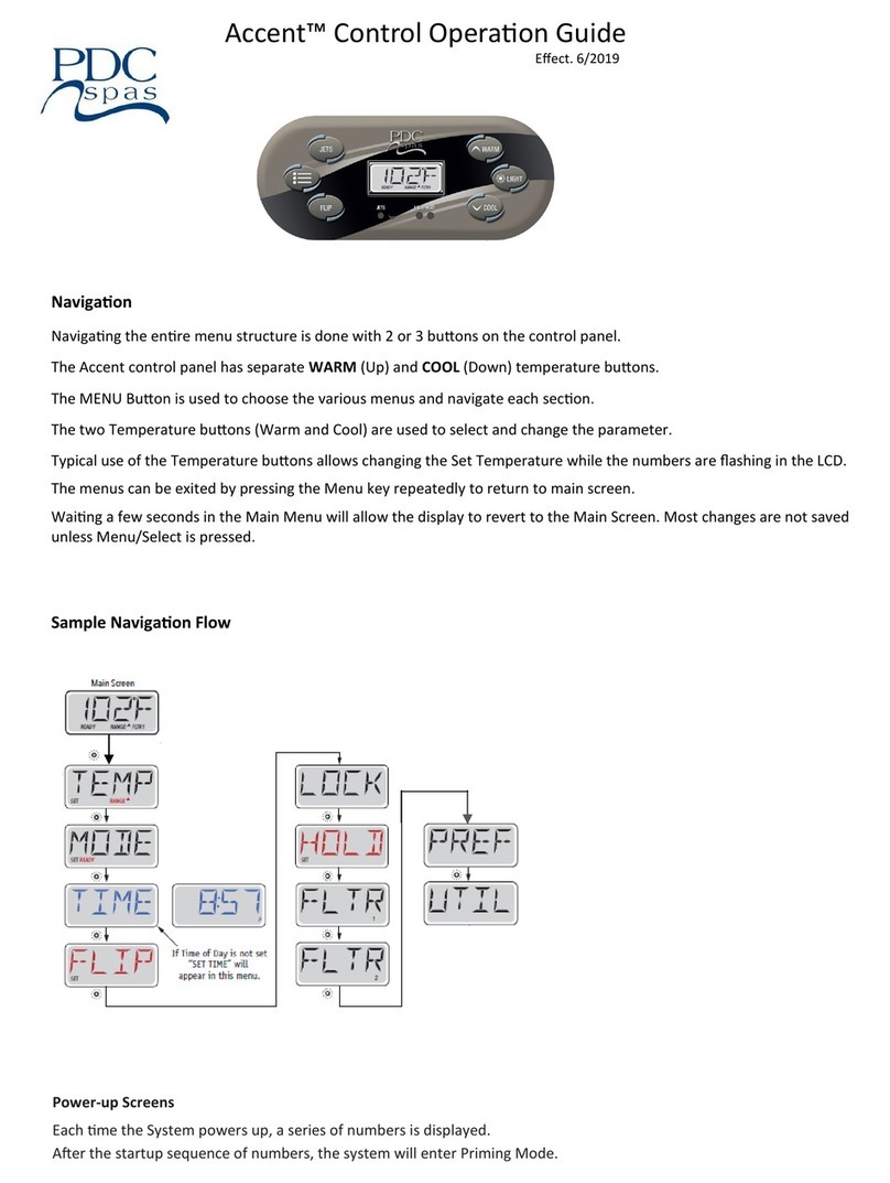 PDC spas Accent Operation guide