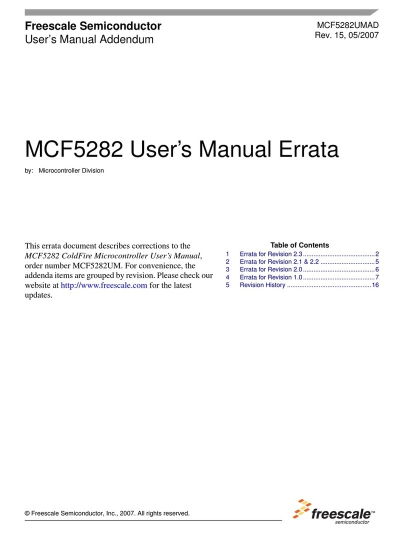 Freescale Semiconductor MCF5282 User guide addendum