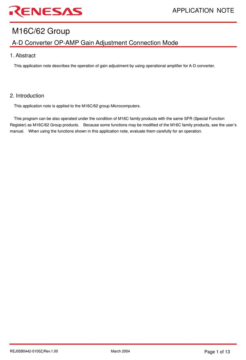Renesas M16C/62 Installation and operating instructions