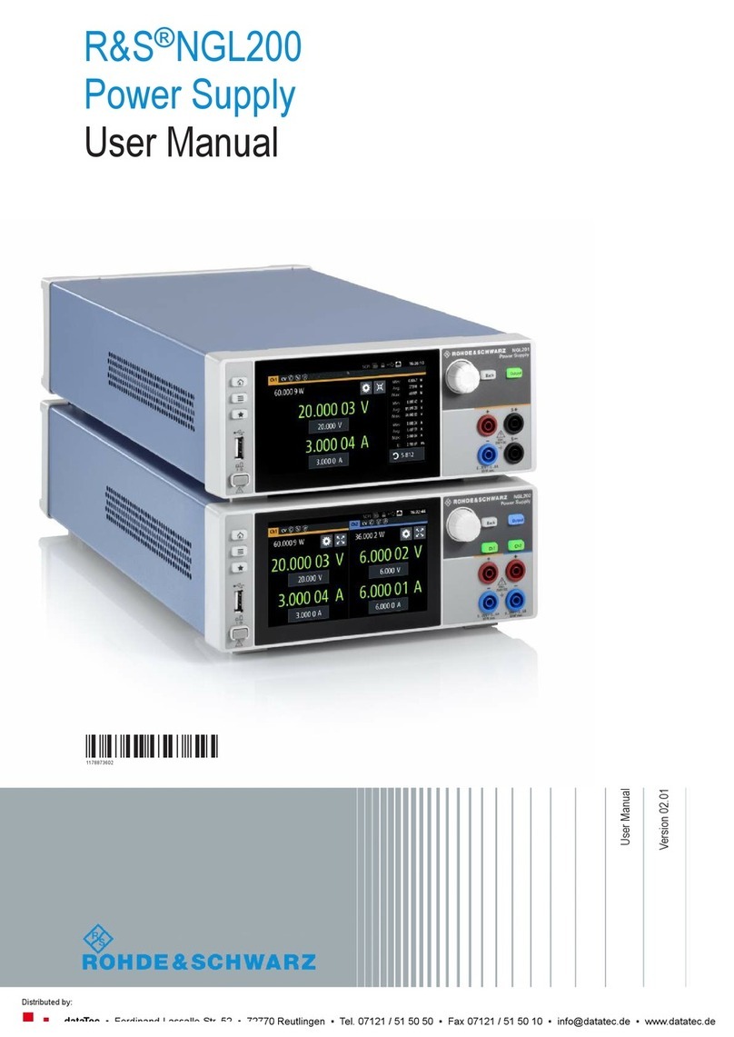 R&S NGL200 series user manual