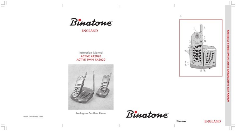 Binatone ACTIVE XA2020 instruction manual