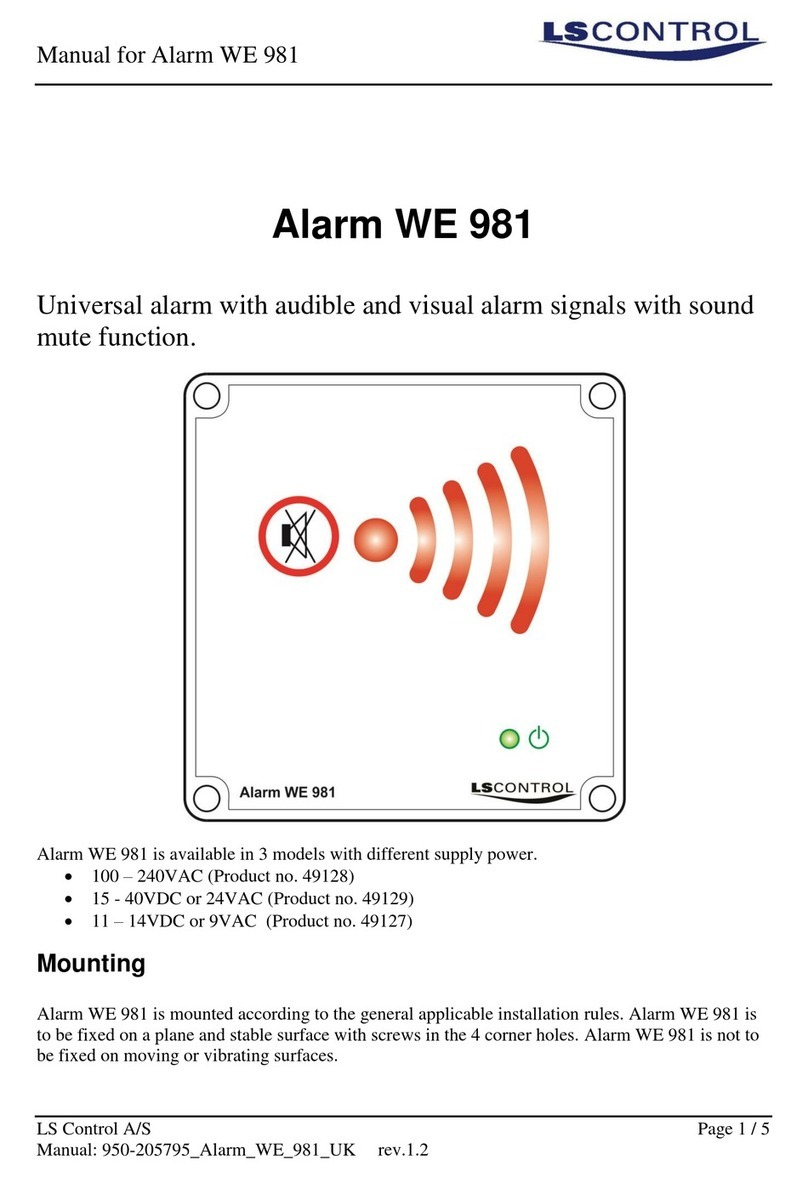 LS Control Alarm WE 981 User manual