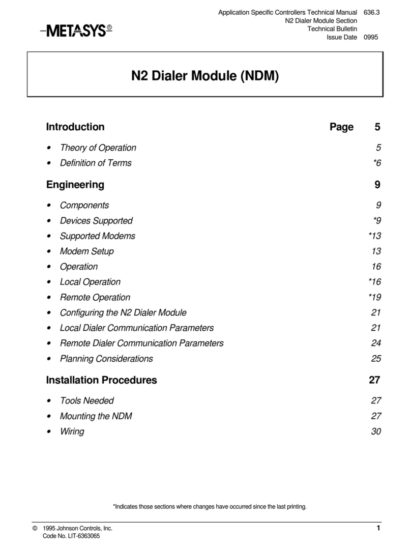 Metasys N2 Technical manual