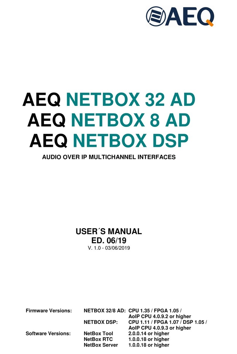 AEQ NETBOX DSP User manual