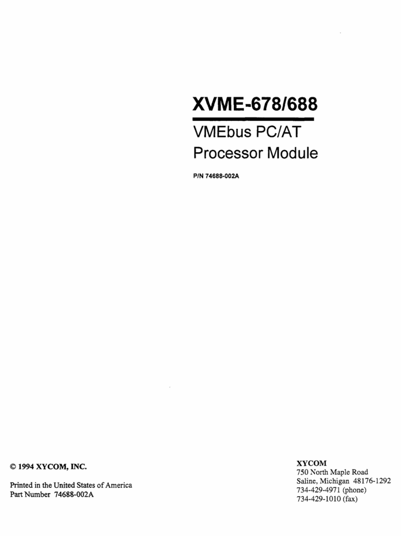 Xycom XVME-678 User manual