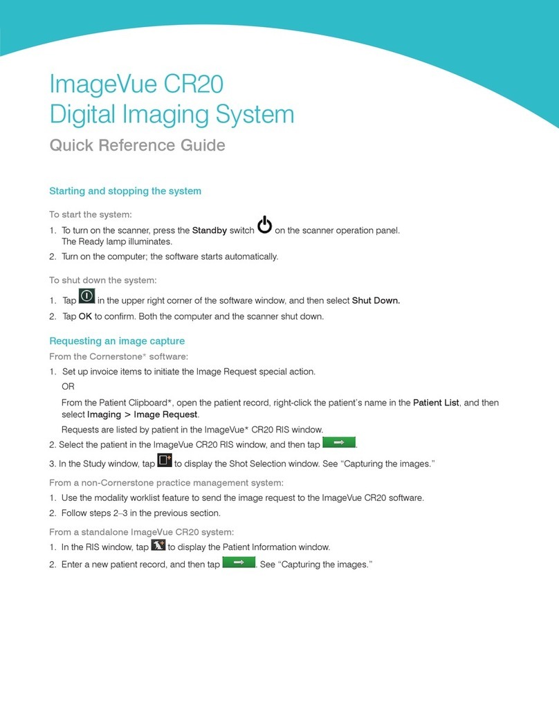 Idexx ImageVue CR20 Quick reference guide