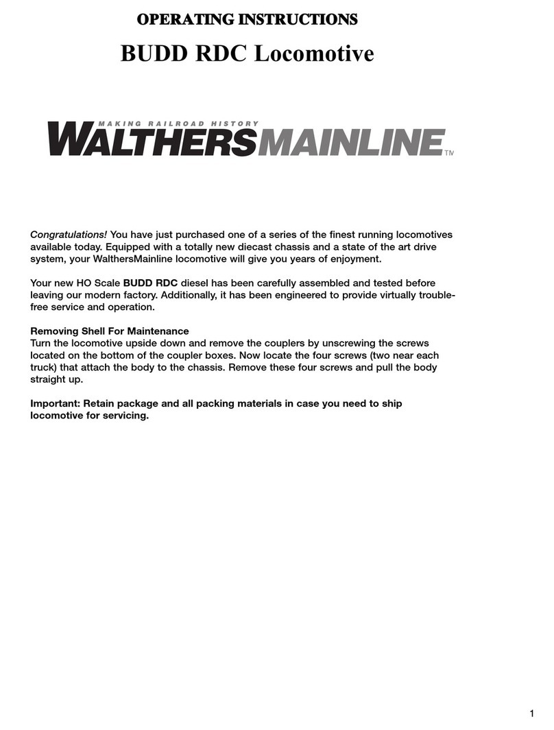 Walthers Walthers Mainline RDC-1 operating instructions