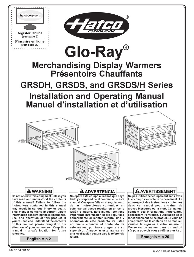 Hatco GLO-RAY GRSDH Series User manual