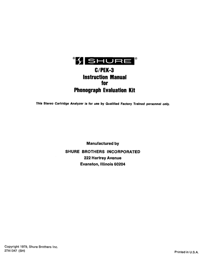 Shure C/PEK-3 instruction manual