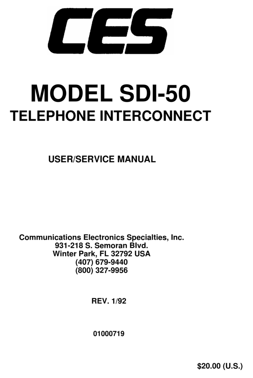 CES SDI-50 User & service manual