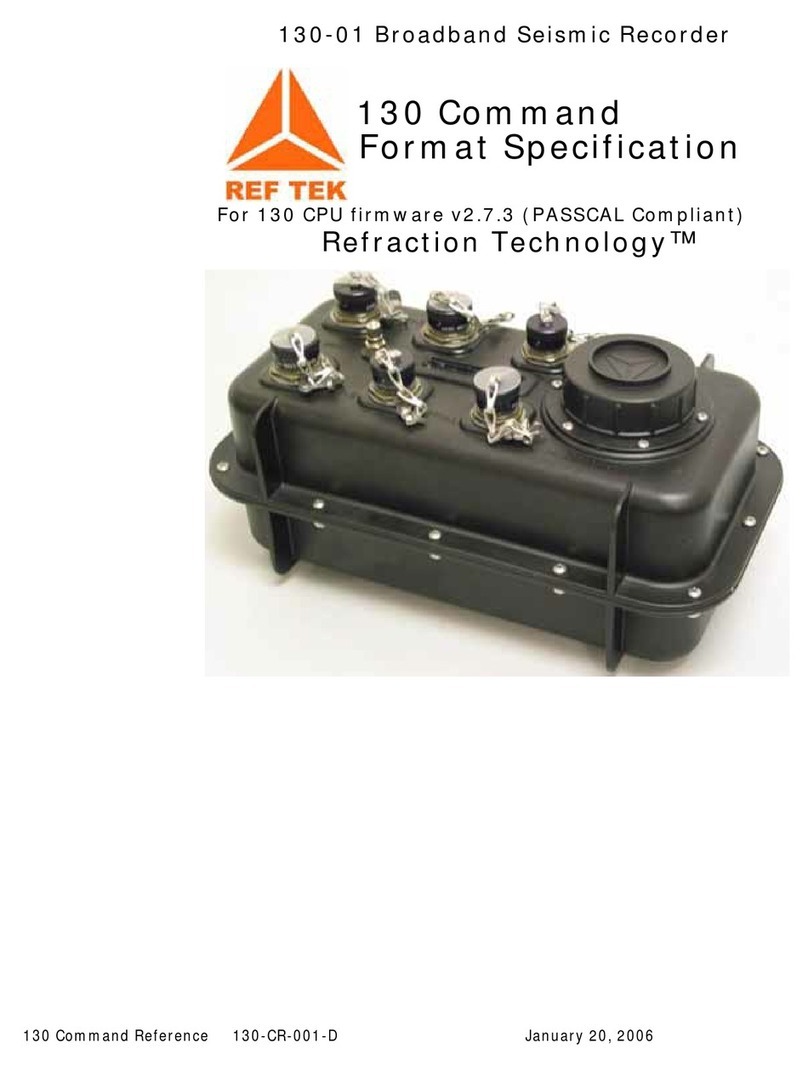 Refraction Technology 130 Series Command reference manual