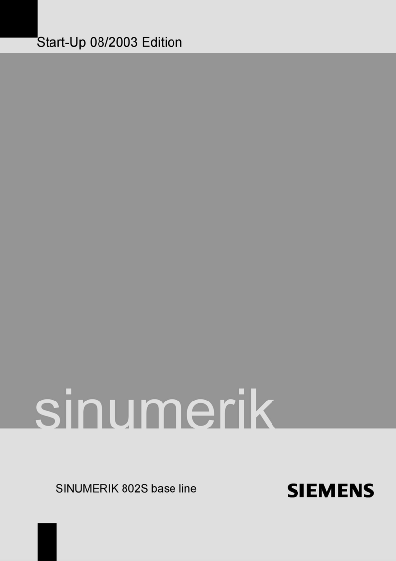 Siemens SINUMERIK 802S User manual