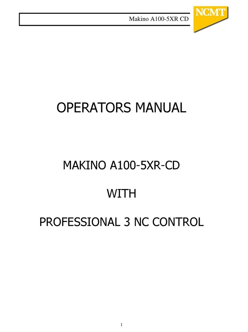 NCMT MAKINO A100-5XR-CD Operator's manual