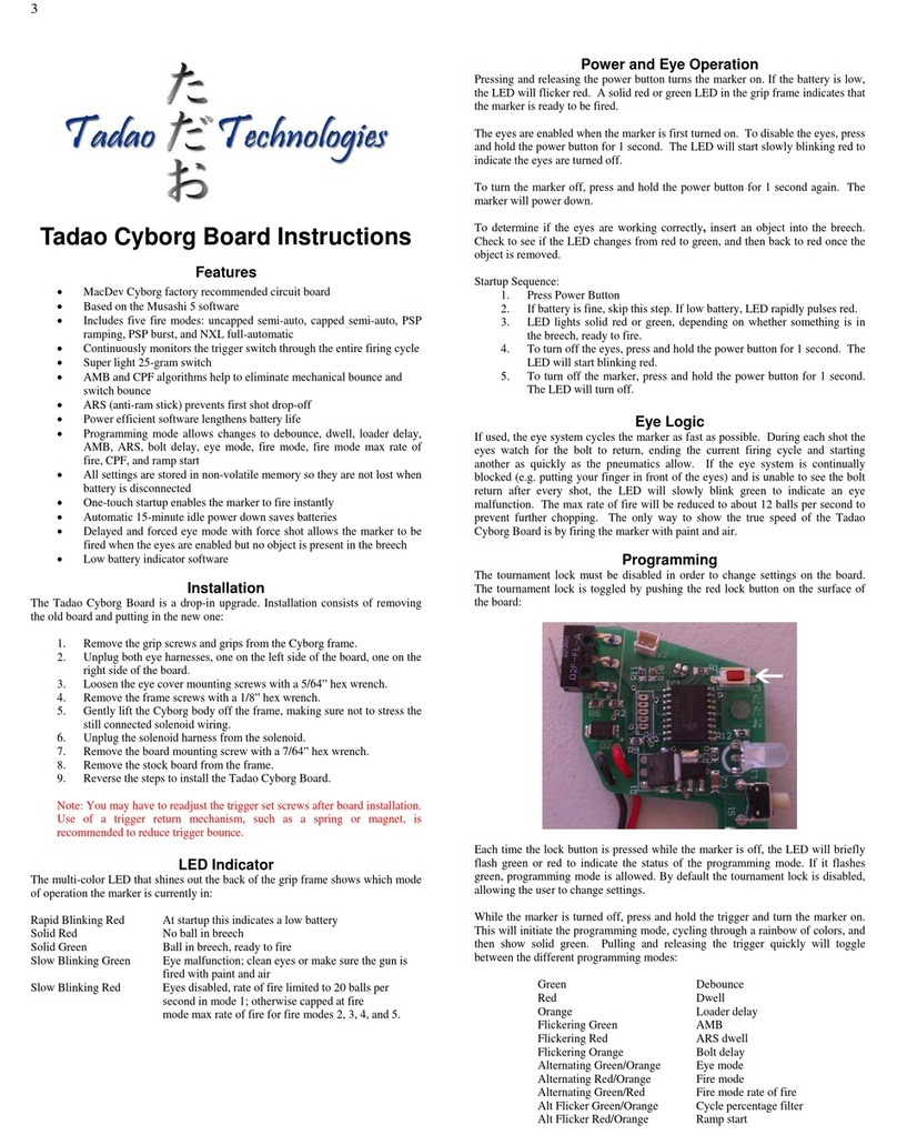 Tadao Cyborg Board instructions