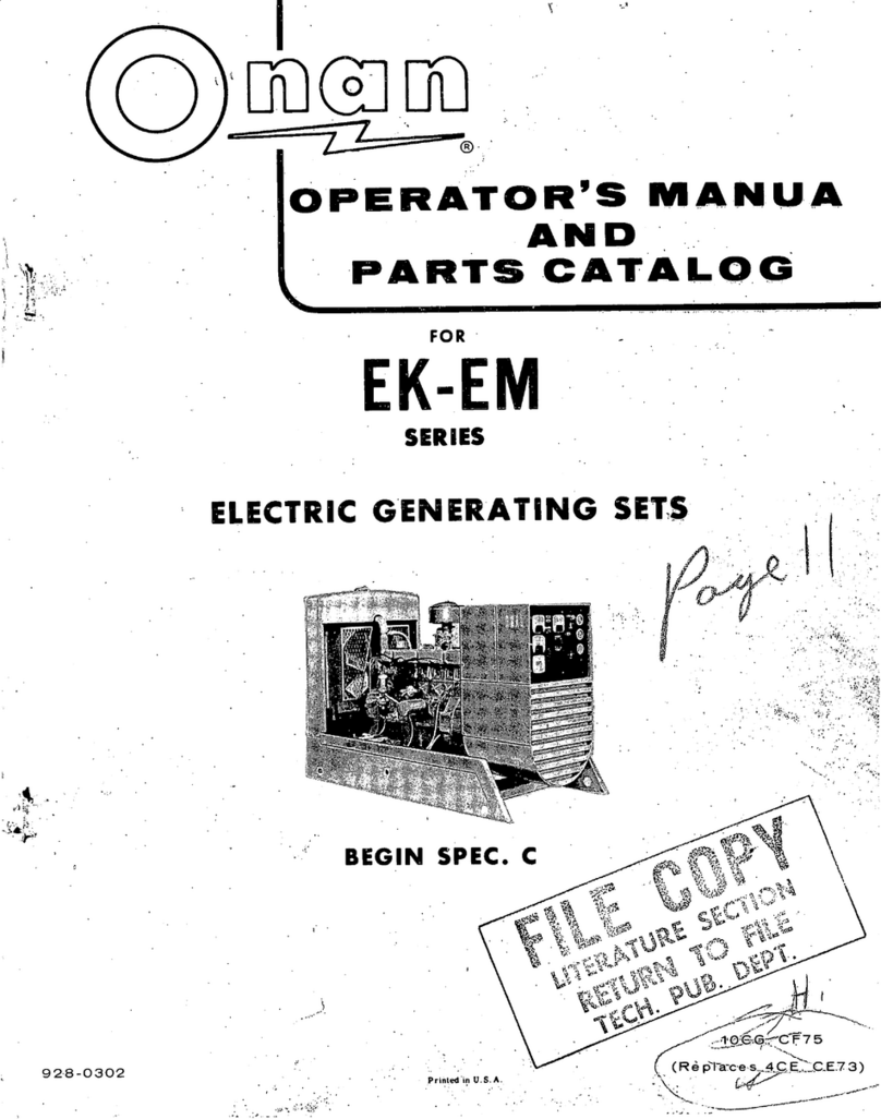 Onan EM Series Instruction Manual