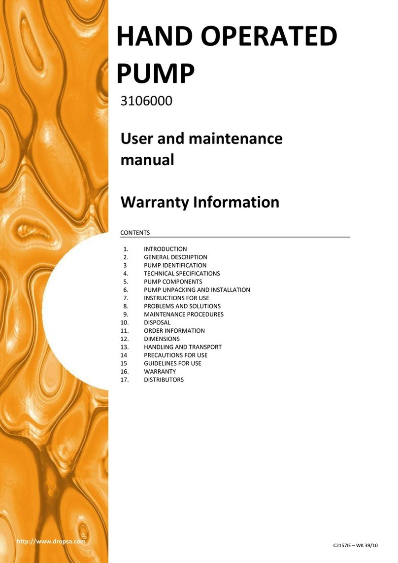 DROPSA 3106000 User and maintenance manual
