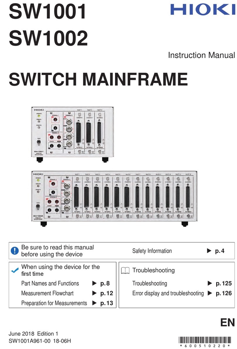 Hioki SW1001 instruction manual