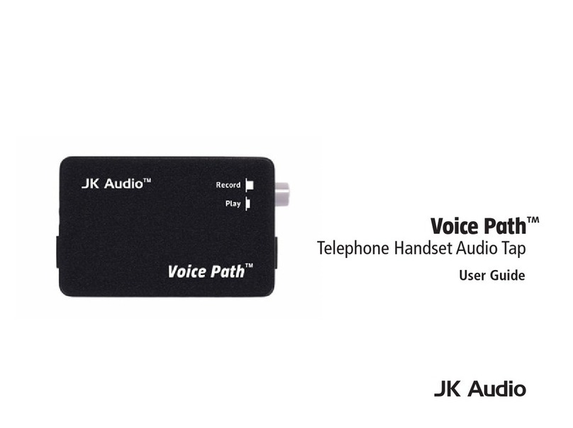 JK Audio Voice Path User manual