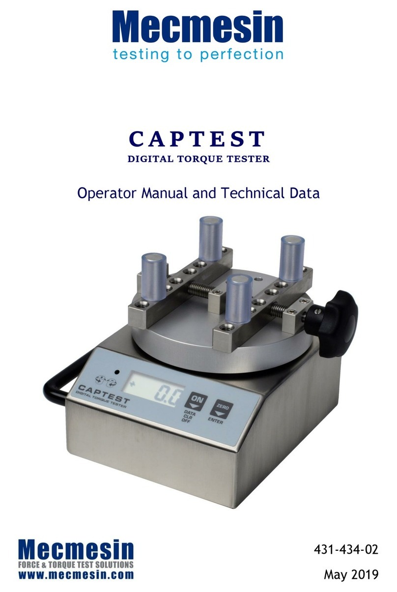 Mecmesin CAPTEST Operator Manual and Technical Data
