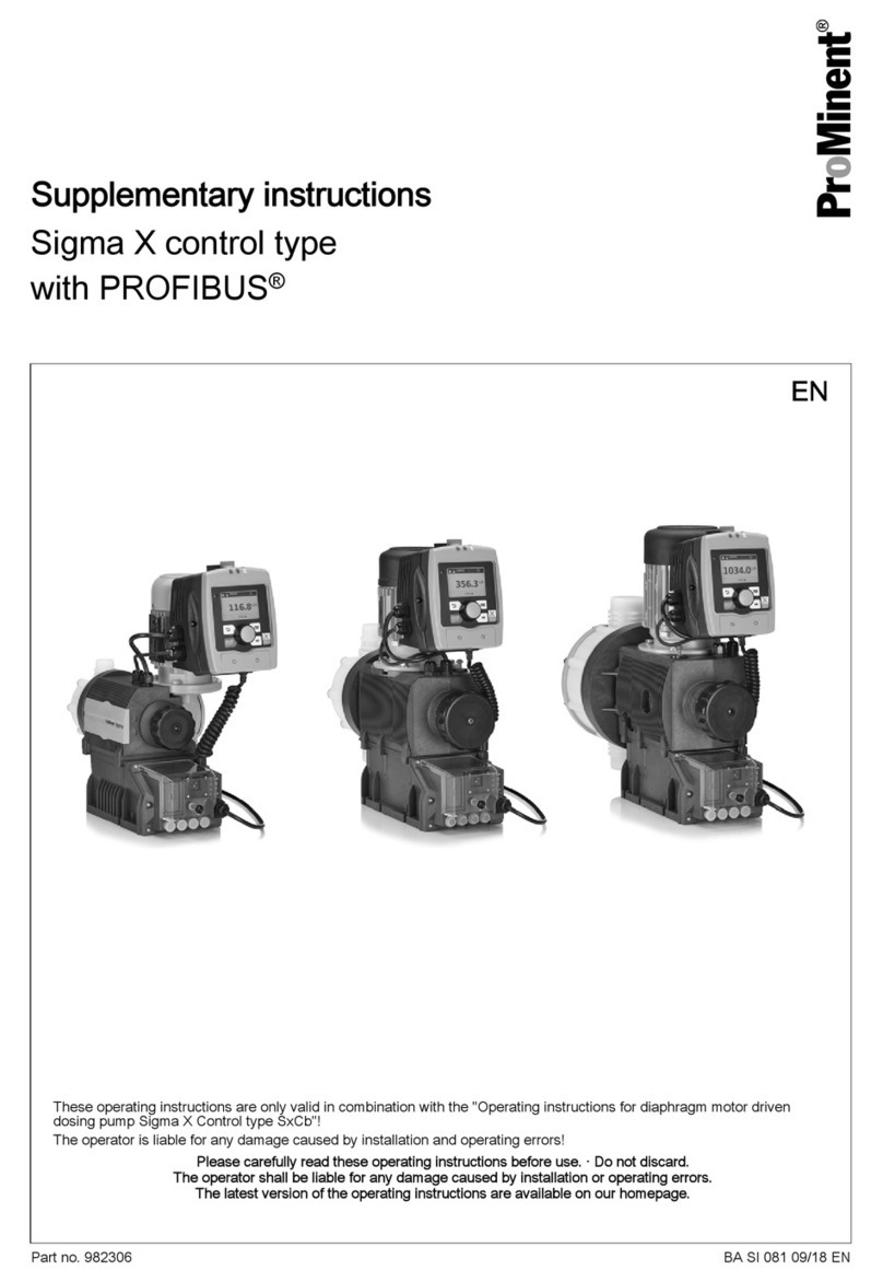 ProMinent Sigma X Supplementary instructions