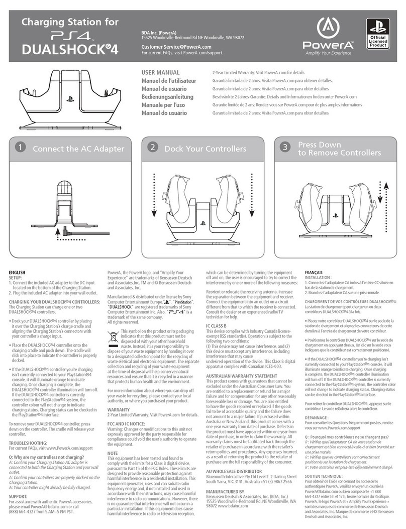 Power A DUALSHOCK 4 user manual