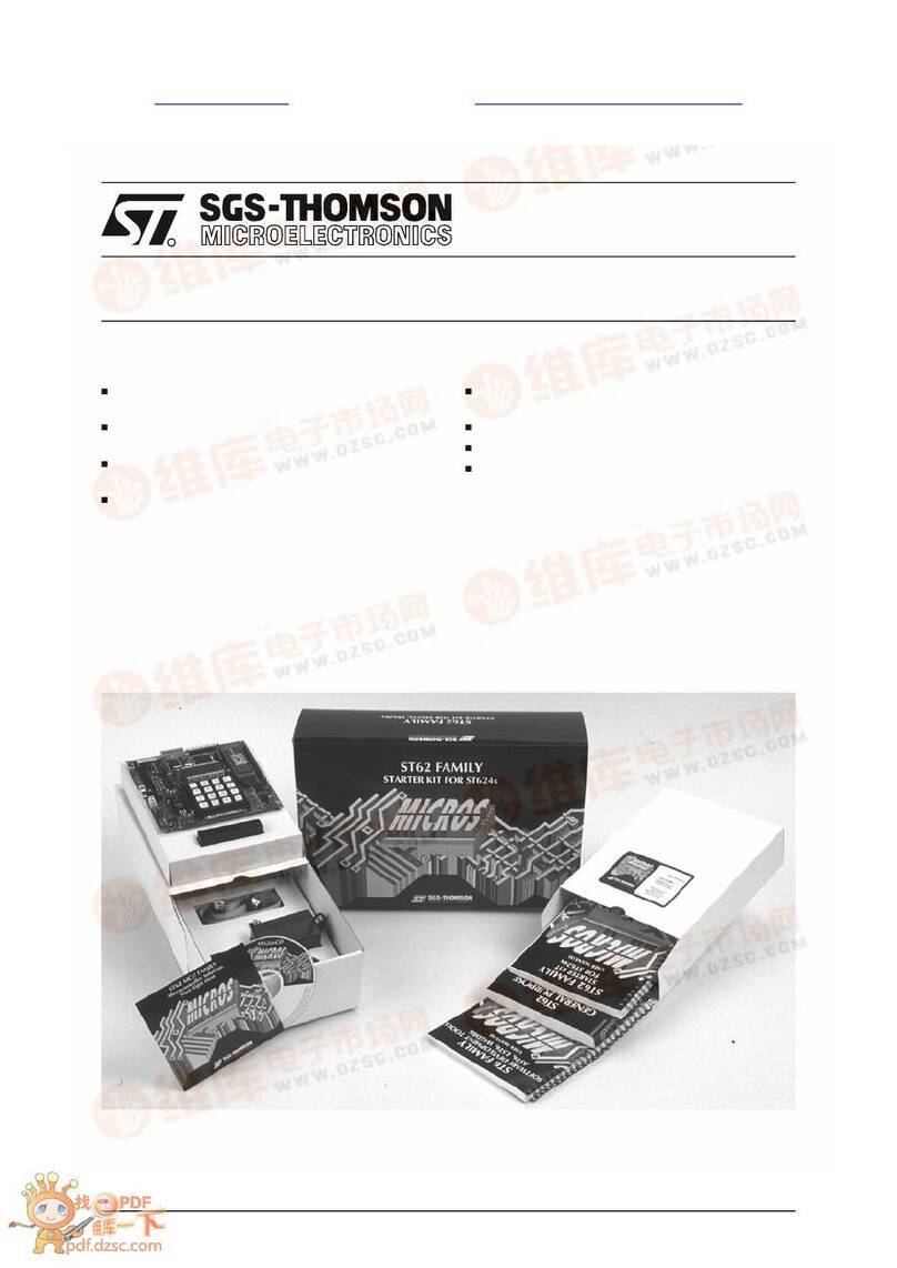 ST SGS-Thomson ST624x-KIT Series User manual ST SGS-Thomson ST624x-KIT Series User manual