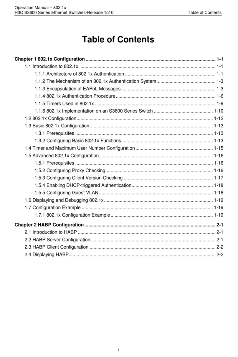 H3C H3C S3600 Series Operation manual