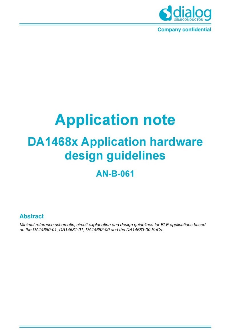 Dialog Semiconductor DA1468 series Installation and operating instructions Dialog Semiconductor DA1468 series Installation and operating instructions