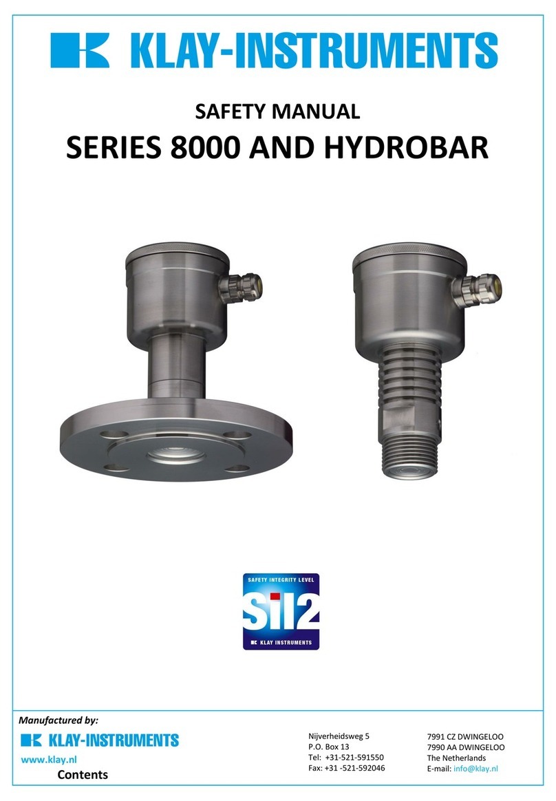 KLAY-INSTRUMENTS 8000 Series User guide KLAY-INSTRUMENTS 8000 Series User guide