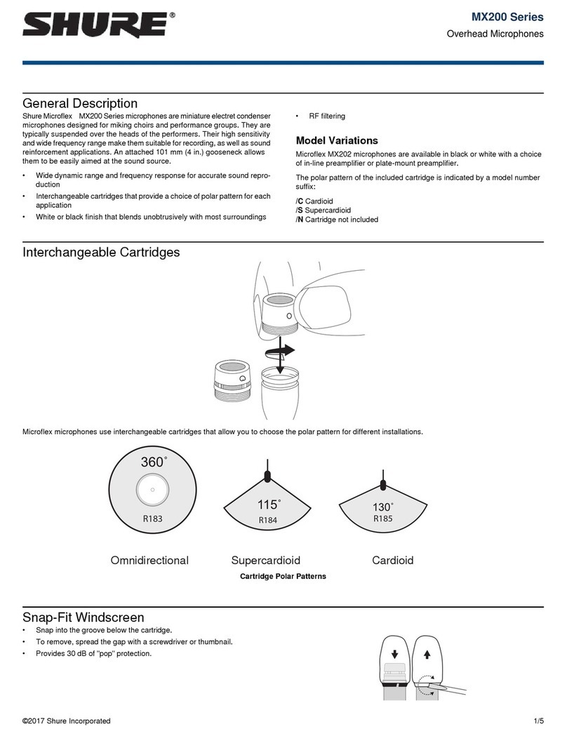 Shure Microflex MX200 Series User manual