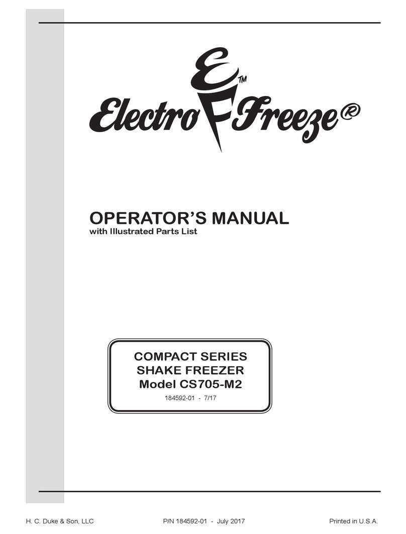 ELECTRO FREEZE COMPACT Series Operator's manual
