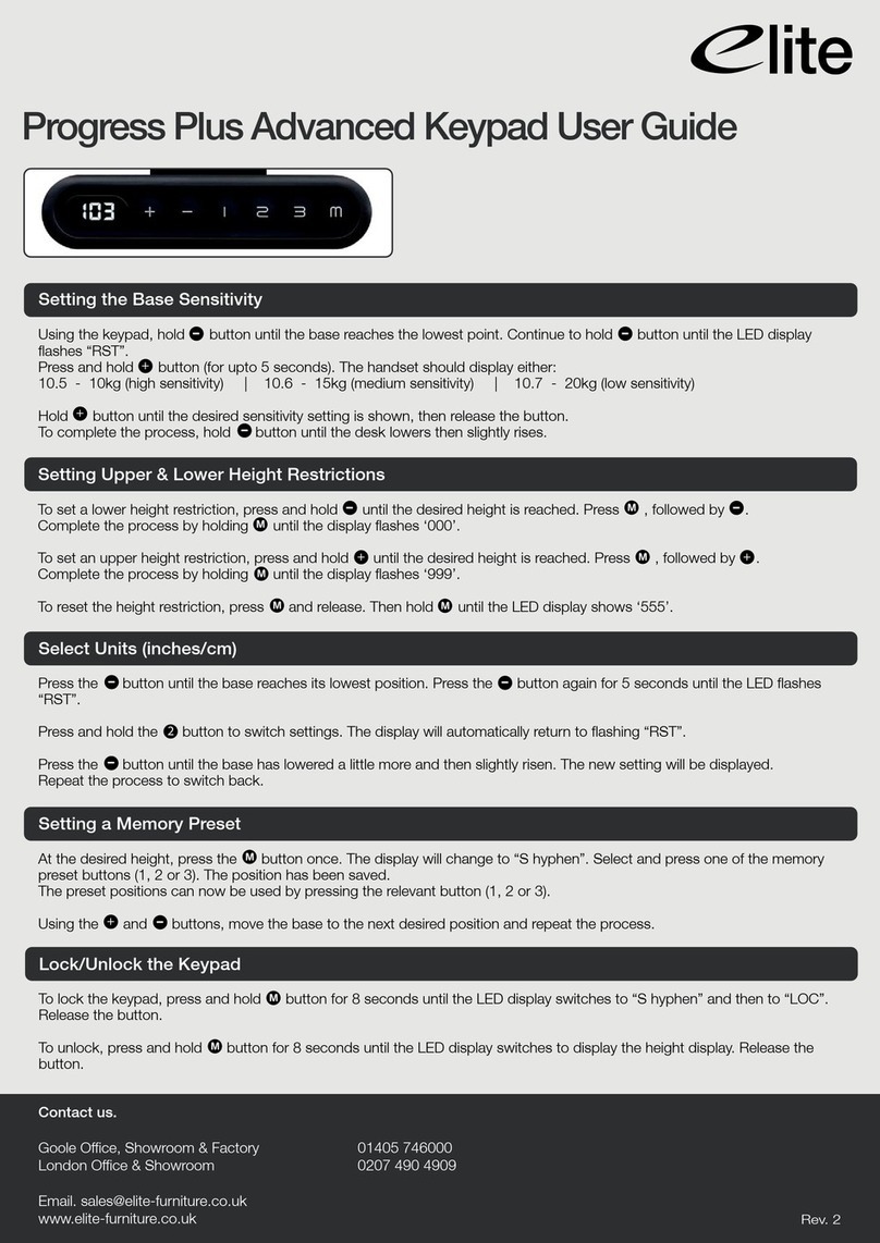 Elite Progress Plus User manual