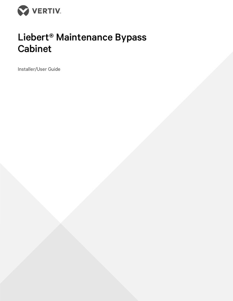 Vertiv Liebert Maintenance Bypass Cabinet Installer/user guide