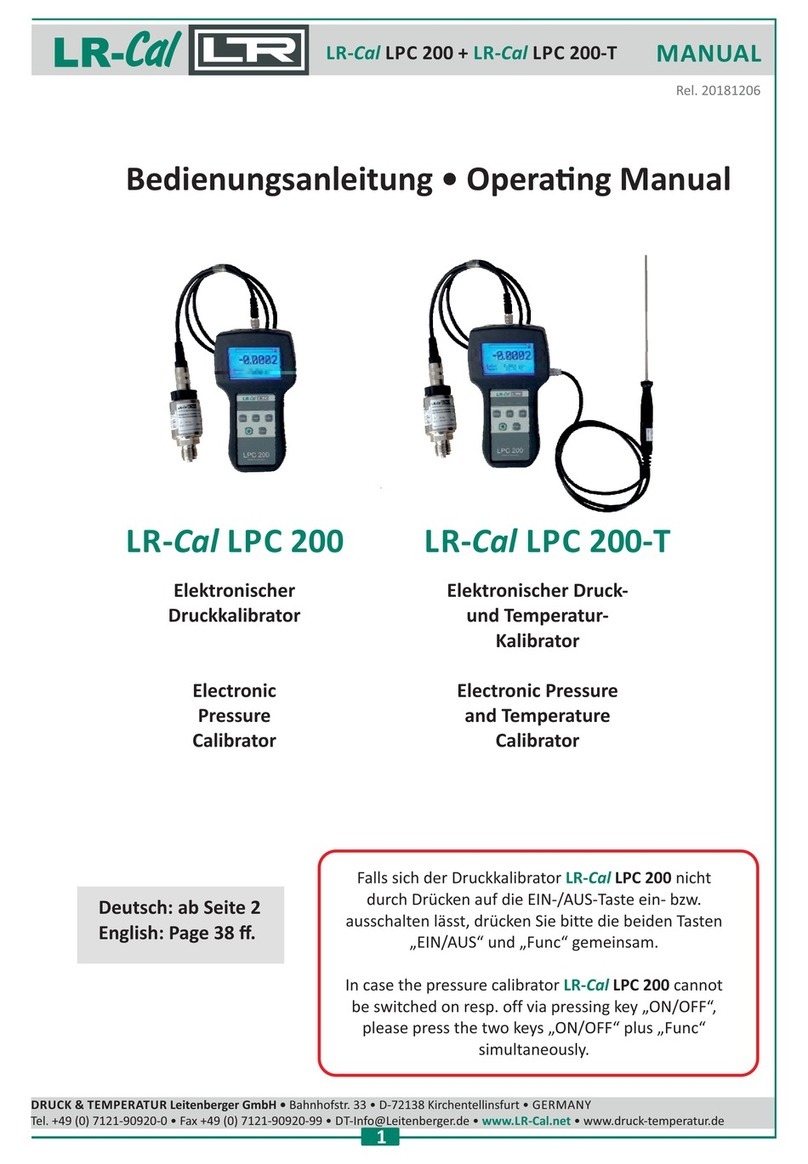 DRUCK & TEMPERATUR Leitenberger LR-Cal LPC 200 operating manual DRUCK & TEMPERATUR Leitenberger LR-Cal LPC 200 operating manual