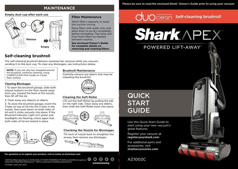 Shark Duo Clean APEX Powered Lift-Away AZ1002C User manual