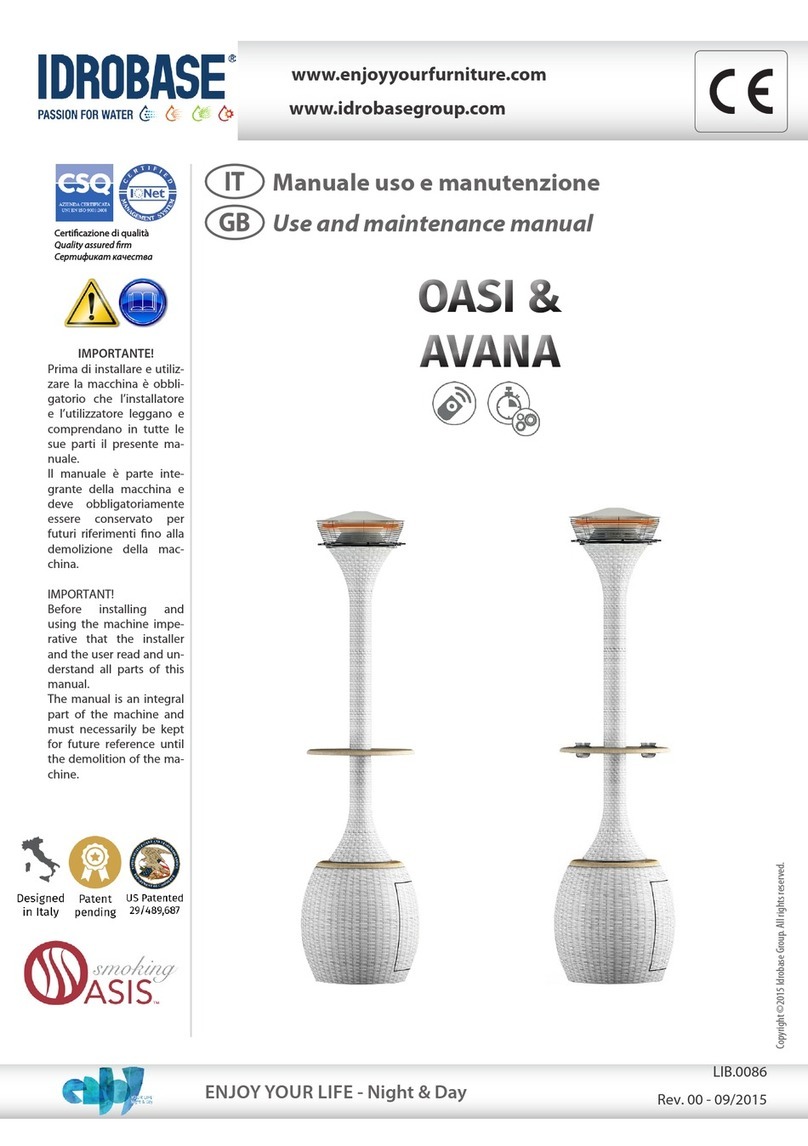 IDROBASE Enjoy Your Life AVANA Use and maintenance manual IDROBASE Enjoy Your Life AVANA Use and maintenance manual