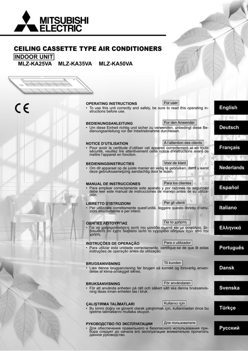 Mitsubishi MLZ-KA25VA User manual Mitsubishi MLZ-KA25VA User manual