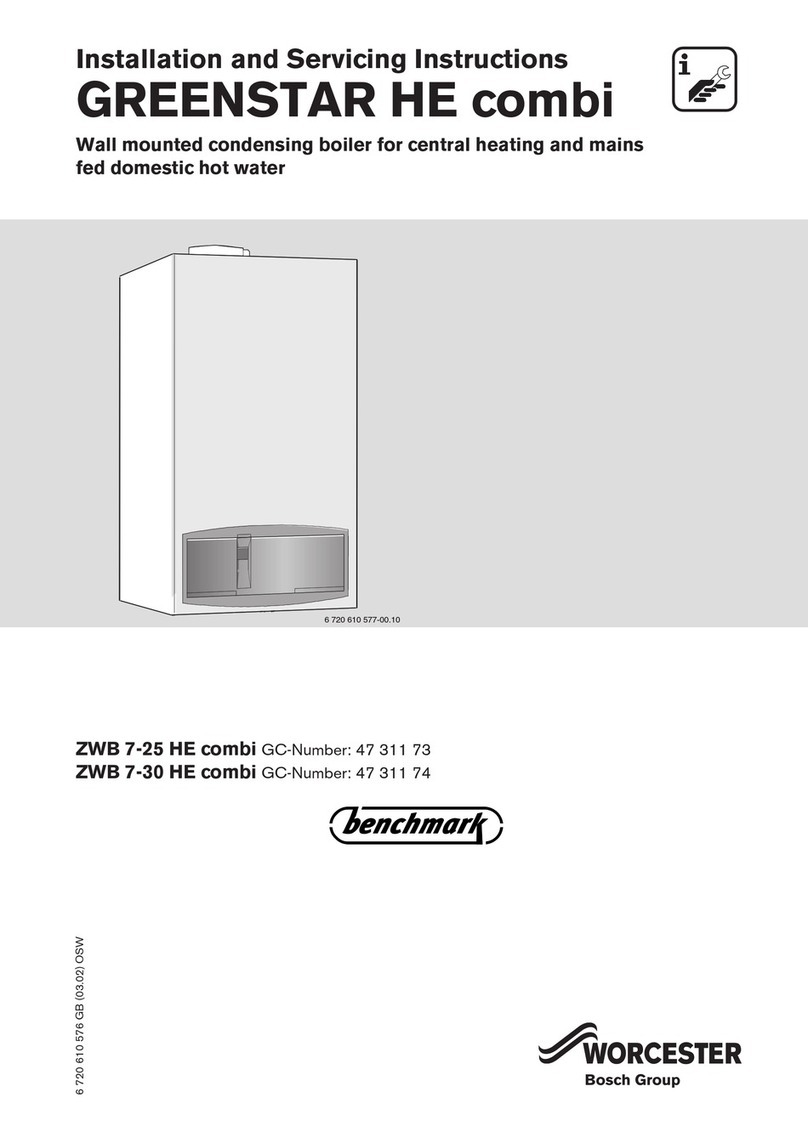 Worcester GREENSTAR HE combi Series User guide Worcester GREENSTAR HE combi Series User guide