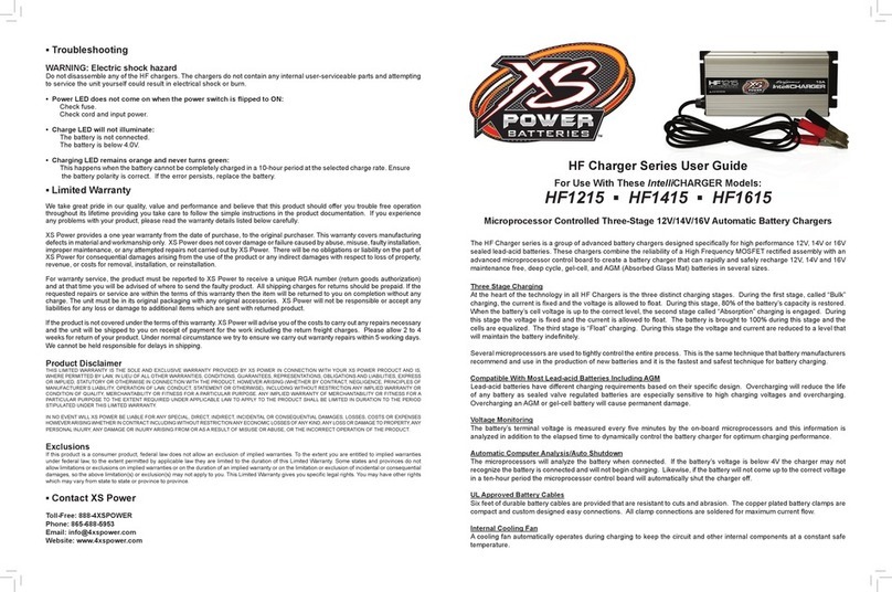 XS Power HF Series user guide