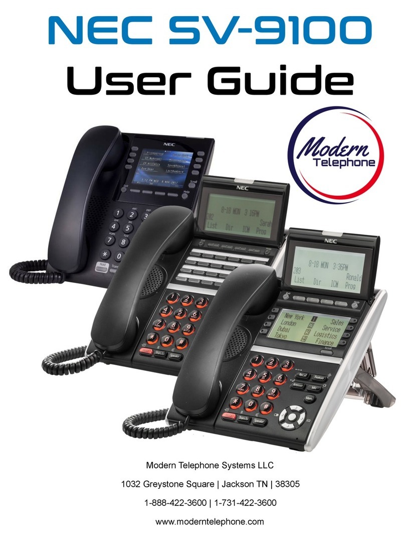 NEC Univerge SV9100 user guide