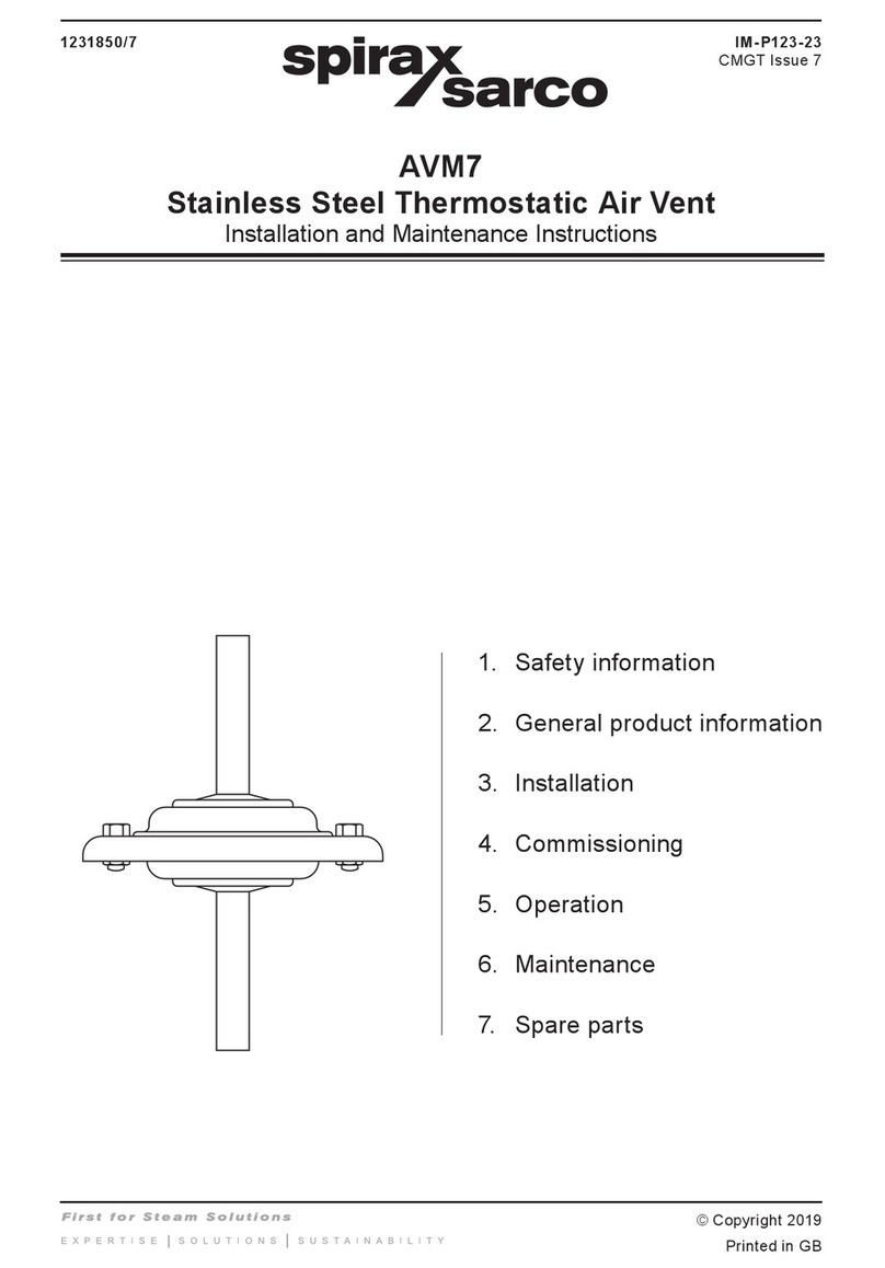 Spirax Sarco AVM7 User manual