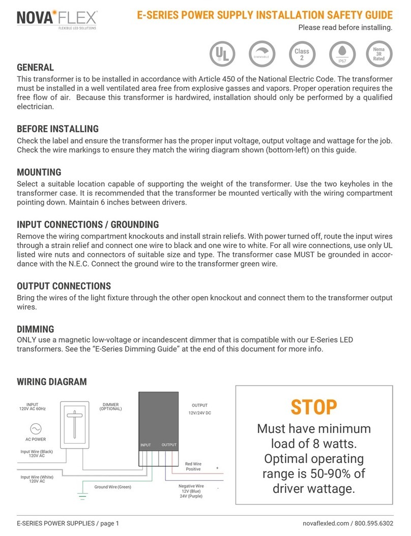 NovaFlex E-SERIES Installation & safety guide