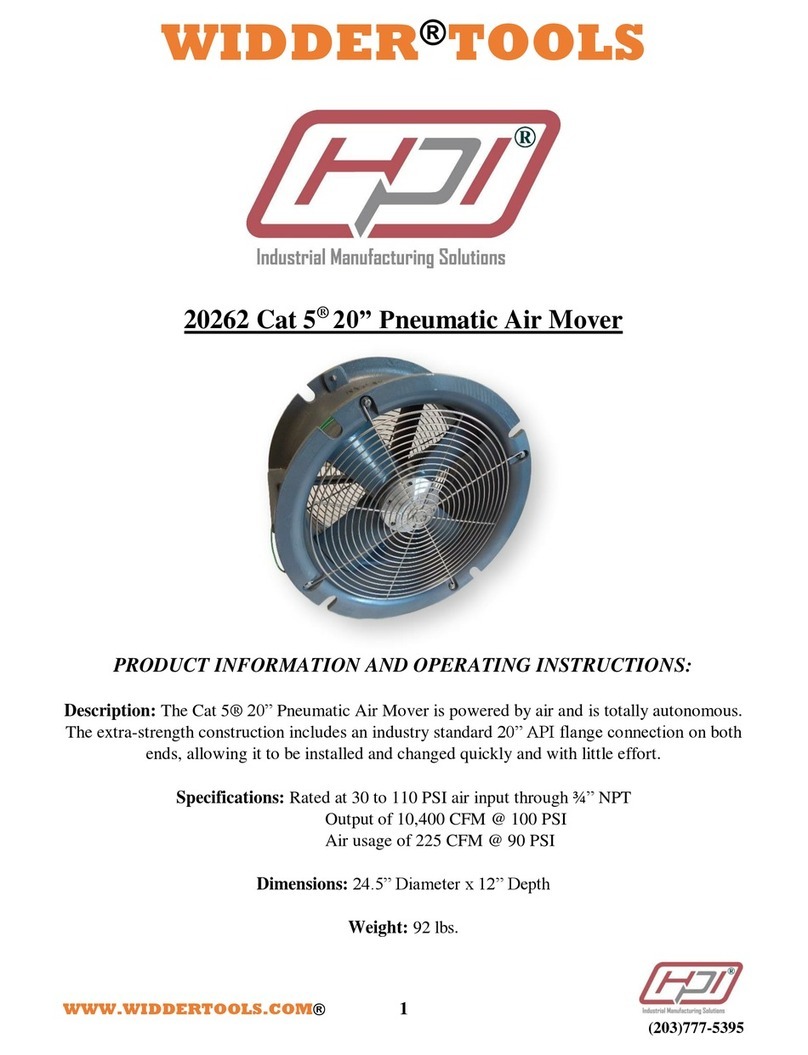 WIDDER TOOLS 20262 Cat 5 Product information and operating instructions