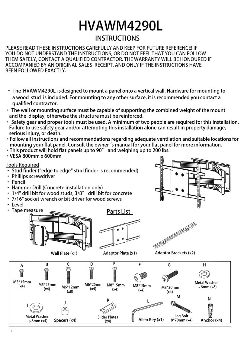 Displays2go HVAWM4290L instructions