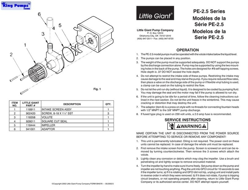 Little Giant PE-2.5 Series User manual